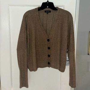 Nordstrom Brown button front sweater